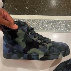 Christian Louboutin Camouflage High-Top Sneakers